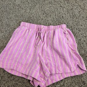 Universal Thread Pink and Cream Striped Shorts